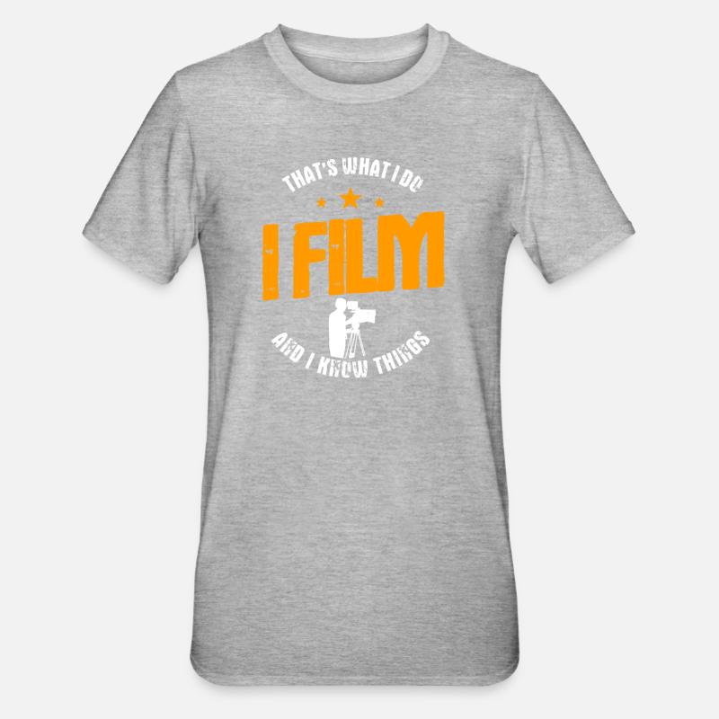 camera operator - Unisex Polycotton T-Shirt - heather grey