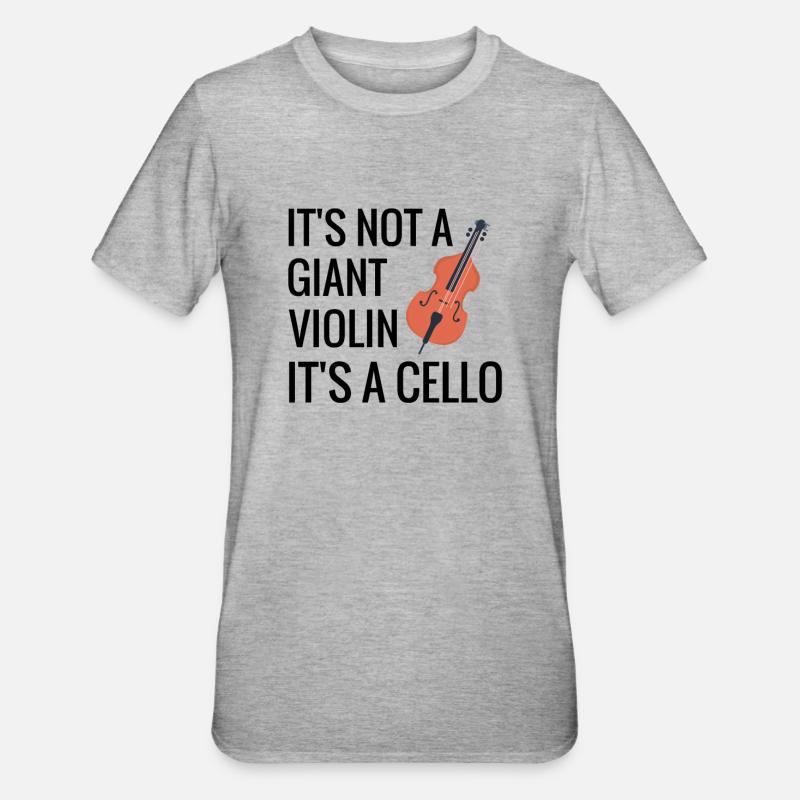 Cello joueurs cadeaux | Violoncelle orchestre violoncelle violoncelle - T-shirt polycoton Unisexe - gris chiné
