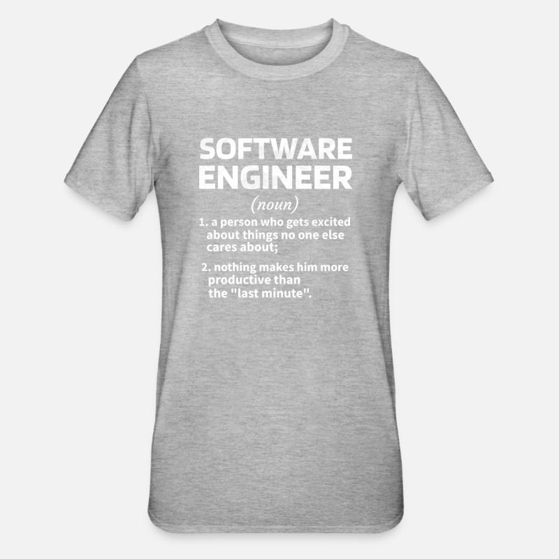 Softwareingenieur Software Engineer Techniker - T-shirt polycoton Unisexe - gris chiné