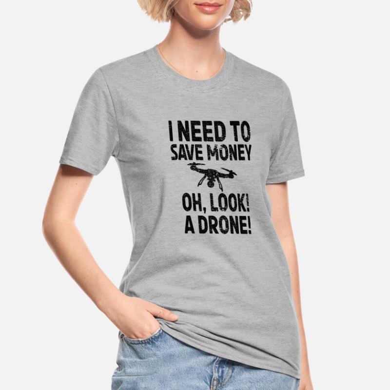 Drones pilote cadeau drones féru de drones FPV Race T-shirt polycoton Unisexe