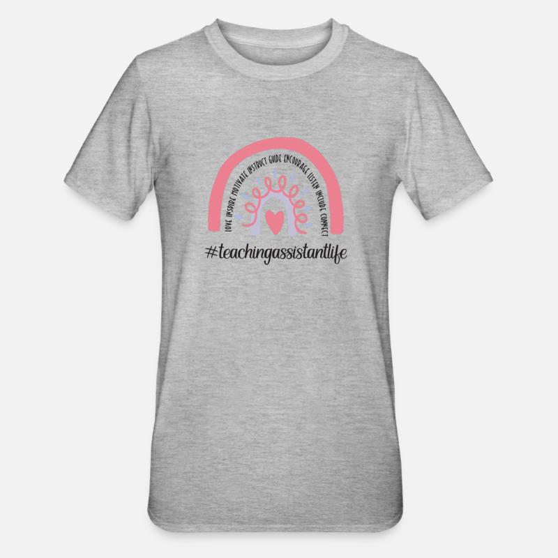 Lehrassistent Hilfslehrer Pädagogischer Assistent - Unisex Polycotton T-Shirt - Grau meliert
