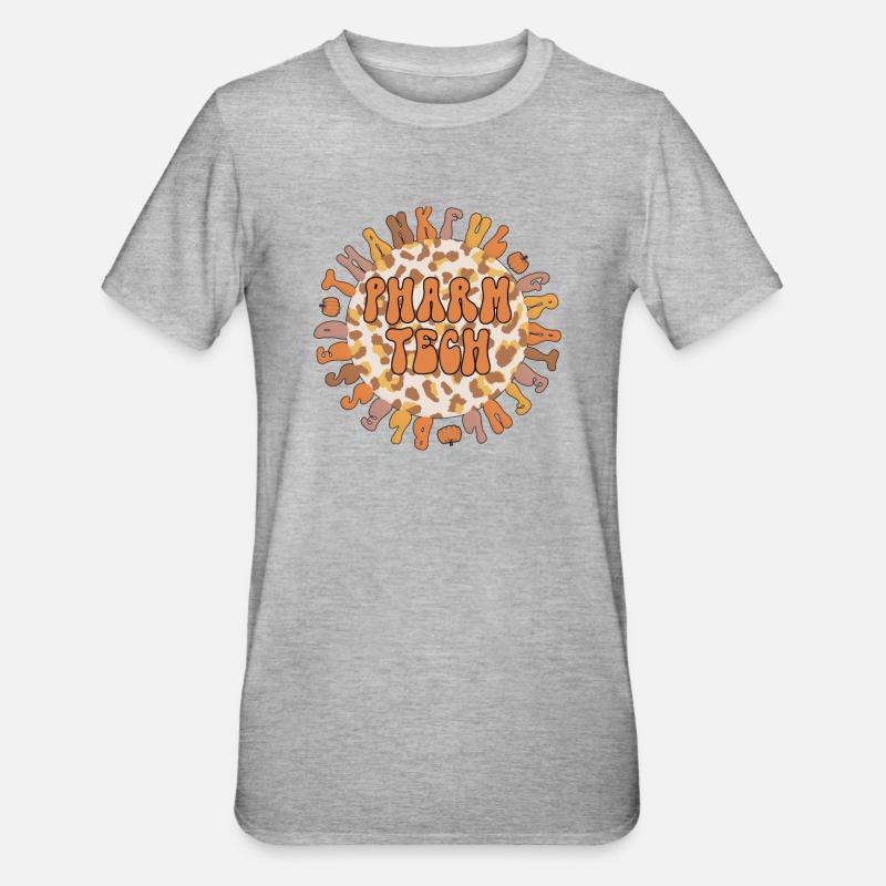 Pharmacy Technologist Thanksgiving Pharmacy Tech - Unisex Polycotton T-Shirt - heather grey