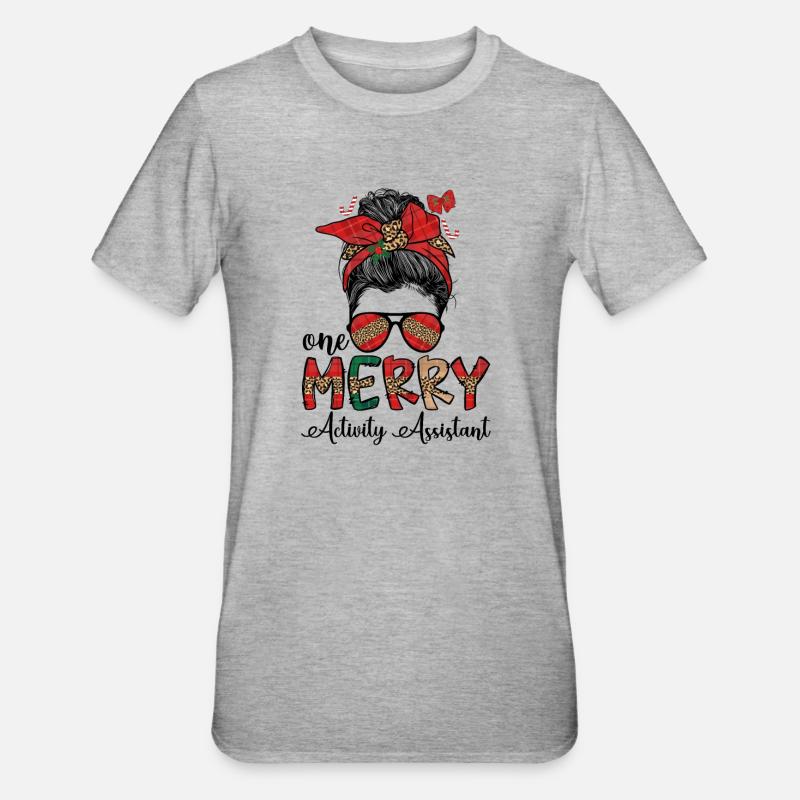Activity Assistant Christmas Activity Professional - Unisex Polycotton T-Shirt - heather grey