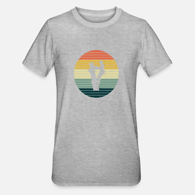 Baumpflege Baumfäller Baumkletterer Geschenkidee - Unisex Polycotton T-Shirt - Grau meliert