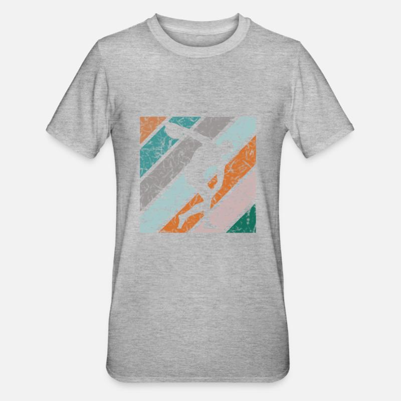 Diskuswerfen Design Diskuswerfer Diskuswerferin - Unisex Polycotton T-Shirt - Grau meliert