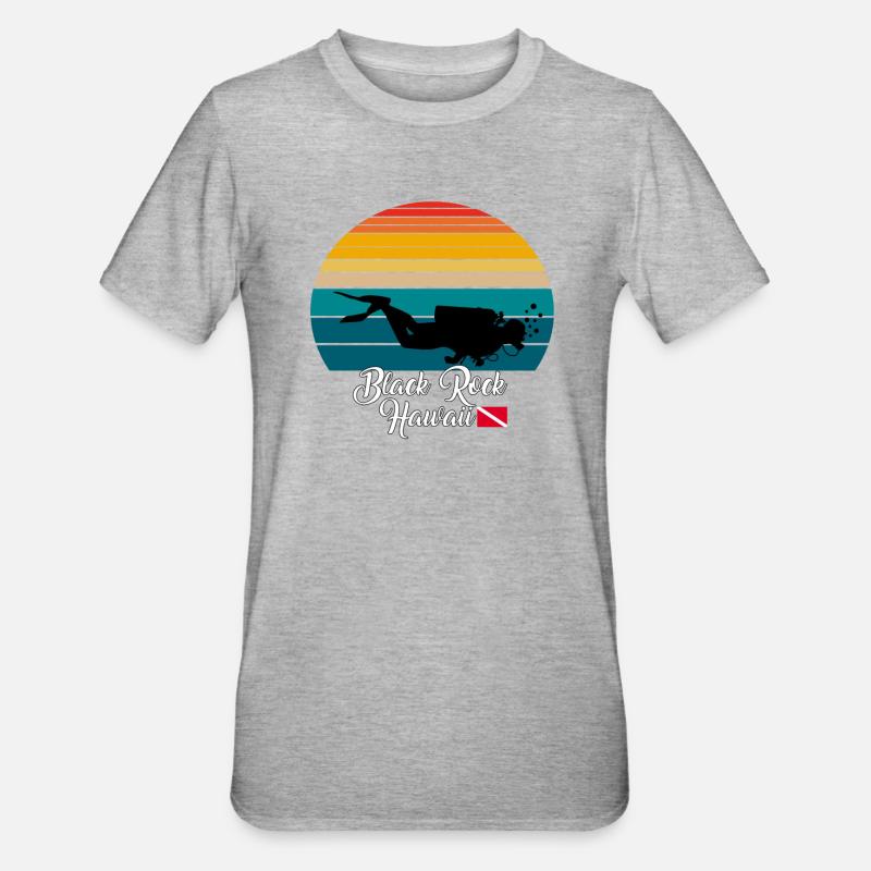 Black Rock Hawaii Plongée - T-shirt polycoton Unisexe - gris chiné