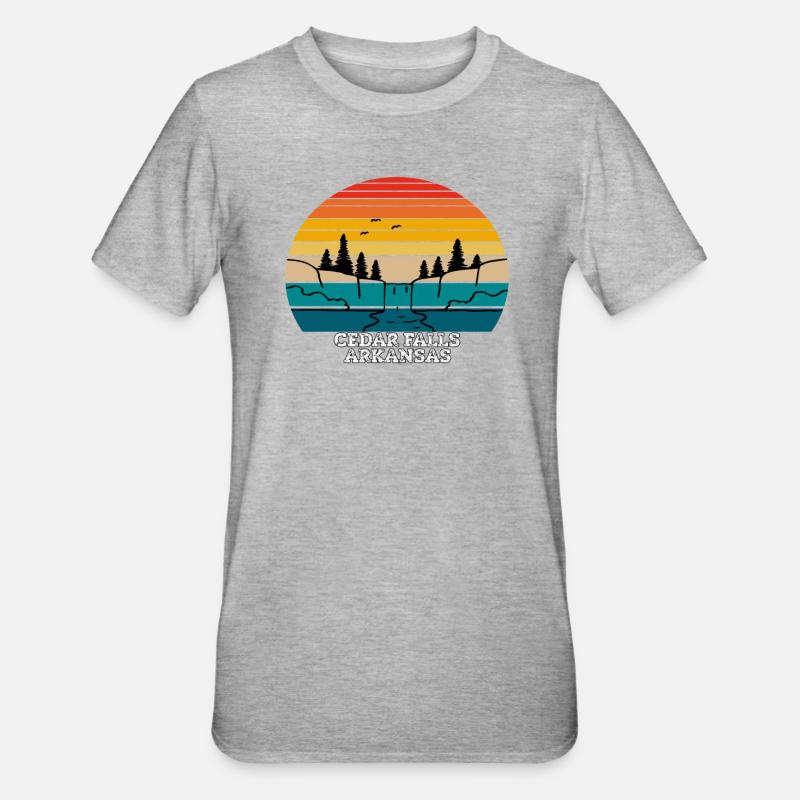 Cedar Falls Arkansas - T-shirt polycoton Unisexe - gris chiné