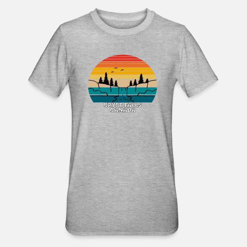 Crypt Falls Canada - T-shirt polycoton Unisexe - gris chiné