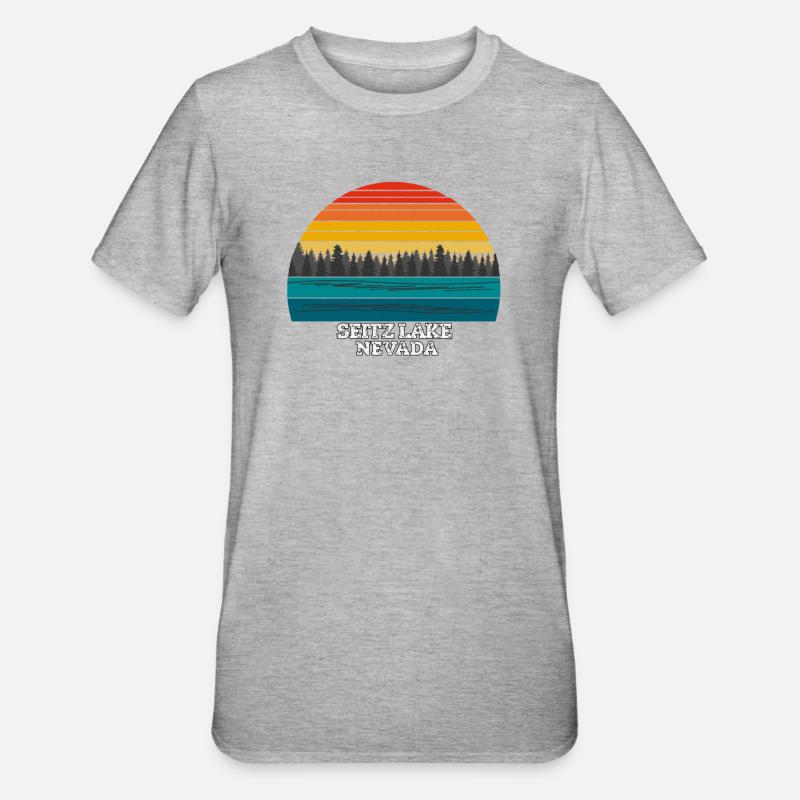 Lac Seitz Nevada - T-shirt polycoton Unisexe - gris chiné