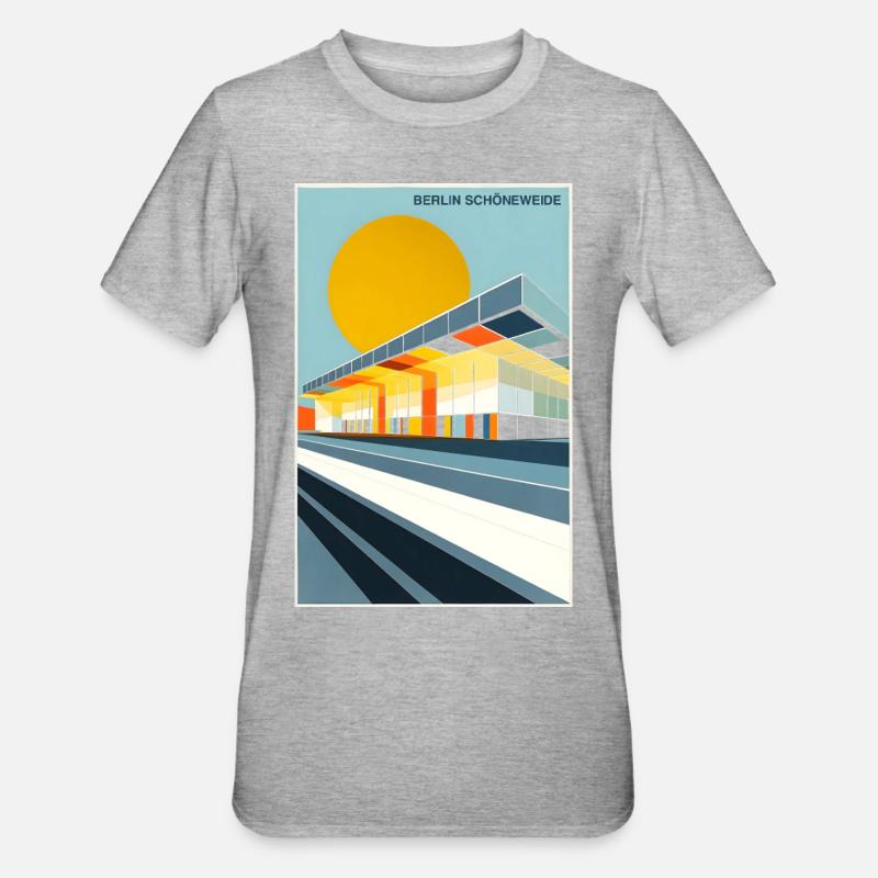Berlin Schöneweide - Unisex Polycotton T-Shirt - Grau meliert