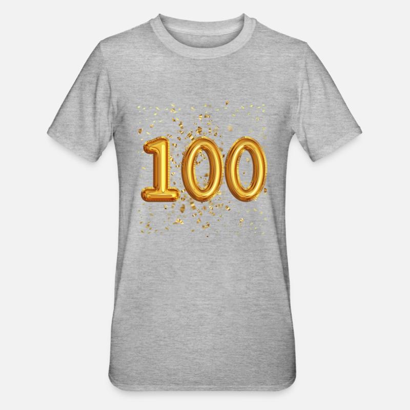 100 ans de conception de ballons - T-shirt polycoton Unisexe - gris chiné