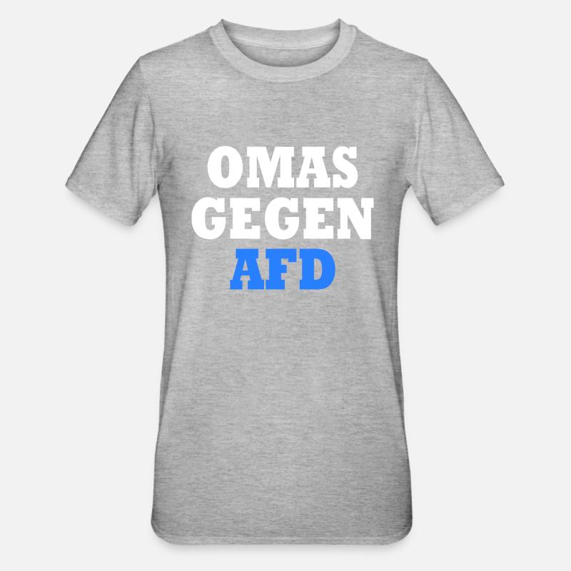 Omas gegen afd - Unisex Polycotton T-Shirt - Grau meliert