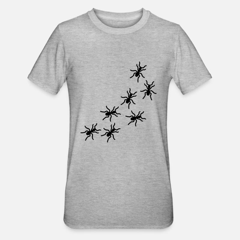 Fourmi - T-shirt polycoton Unisexe - gris chiné