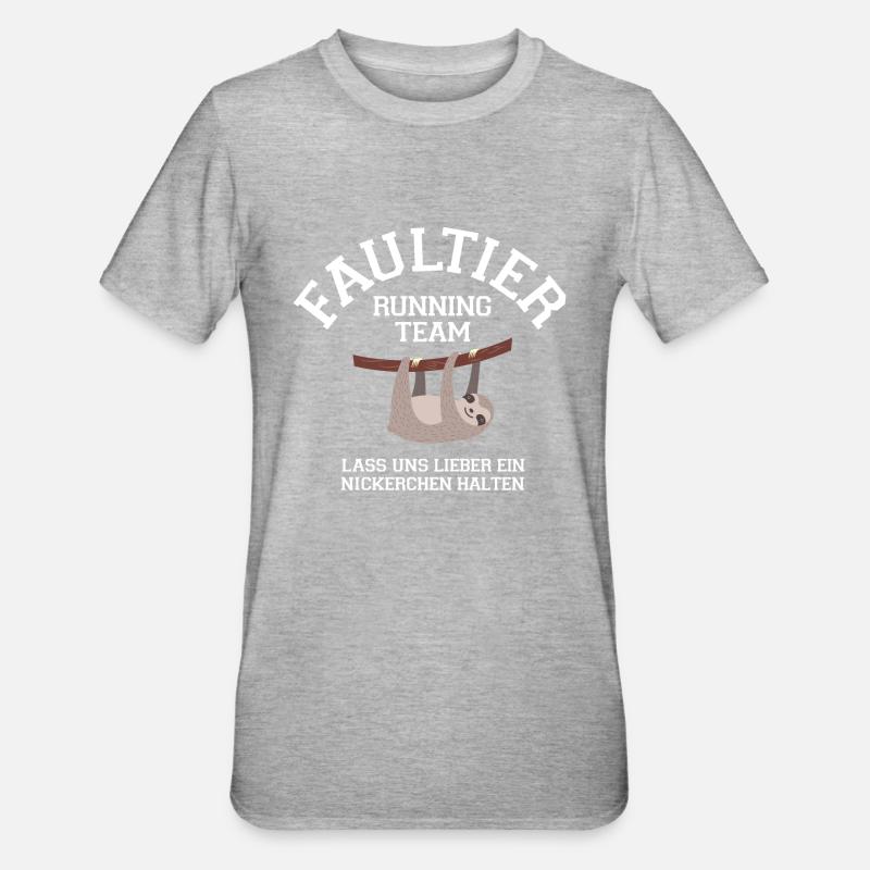 Faultier Running Team... - T-shirt polycoton Unisexe - gris chiné