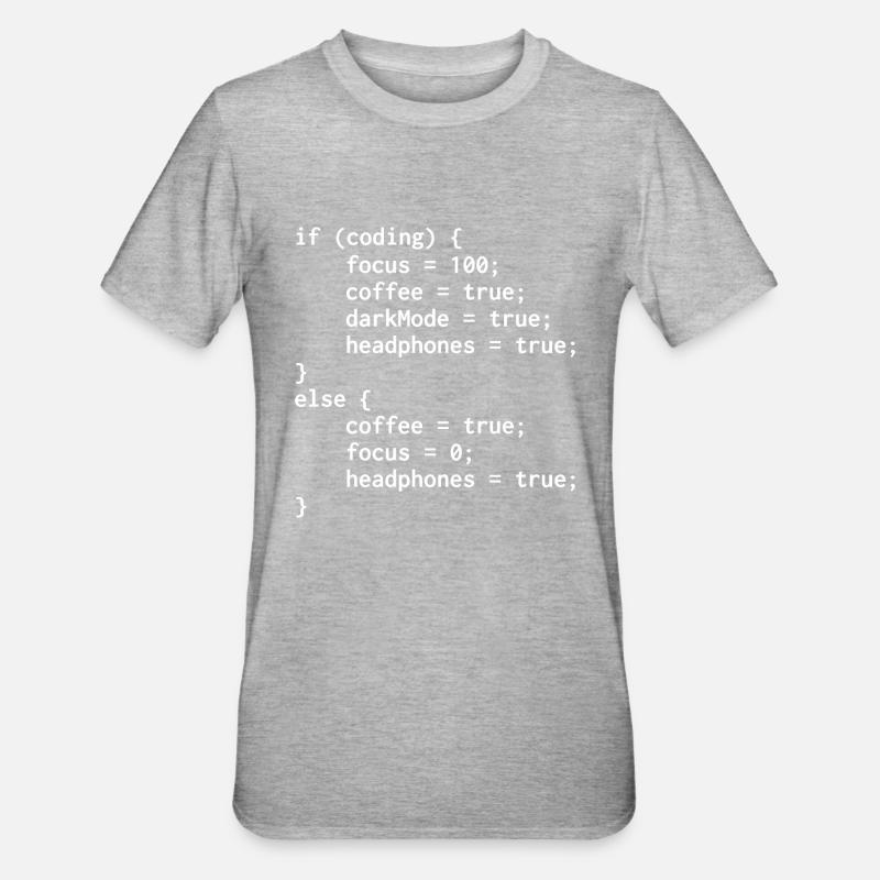Code programmeur d’autres - T-shirt polycoton Unisexe - gris chiné