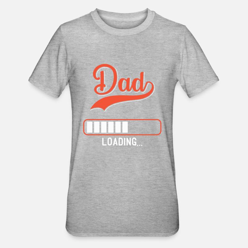 Dad Loading Design - Unisex Polycotton T-Shirt - Grau meliert