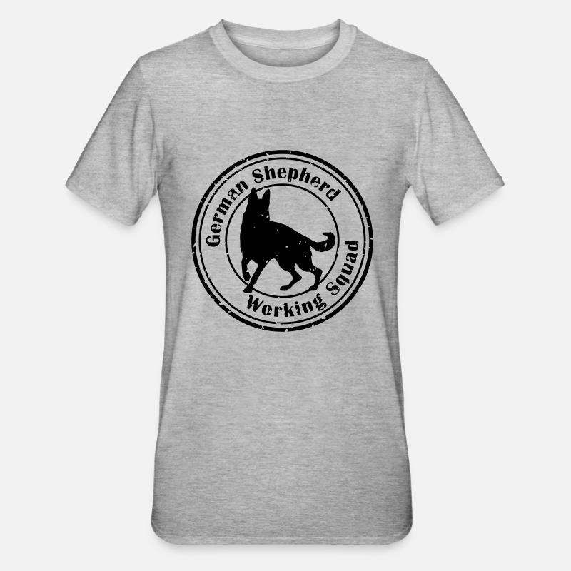 GSD Working Squad - Unisex Polycotton T-Shirt - Grau meliert