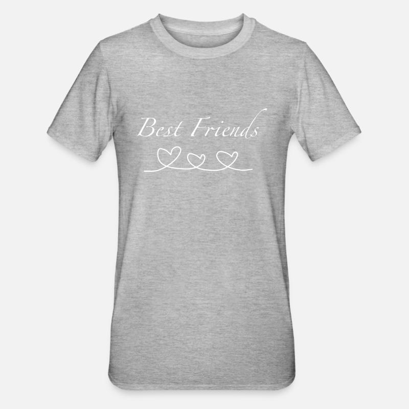 Beste Freunde - Unisex Polycotton T-Shirt - Grau meliert