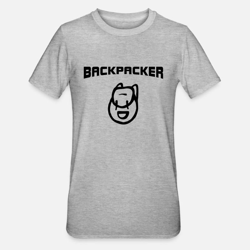 Backpacker Backpack - Unisex Polycotton T-Shirt - heather grey