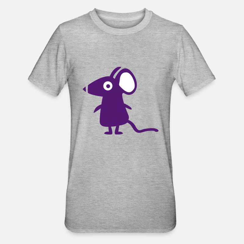 little mouse - Unisex Polycotton T-Shirt - heather grey