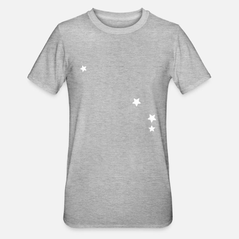 Sternbild Widder - Unisex Polycotton T-Shirt - Grau meliert