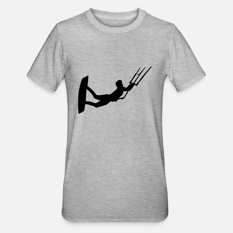 Kitesurfing - Unisex Polycotton T-Shirt - heather grey