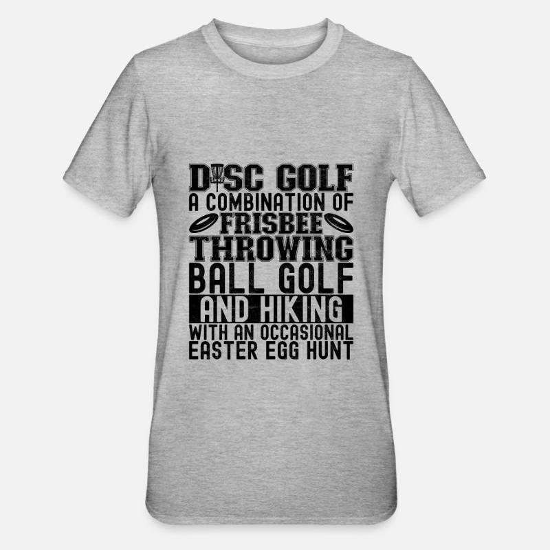 Disc Golf Disc Golfer - Unisex Polycotton T-Shirt - heather grey