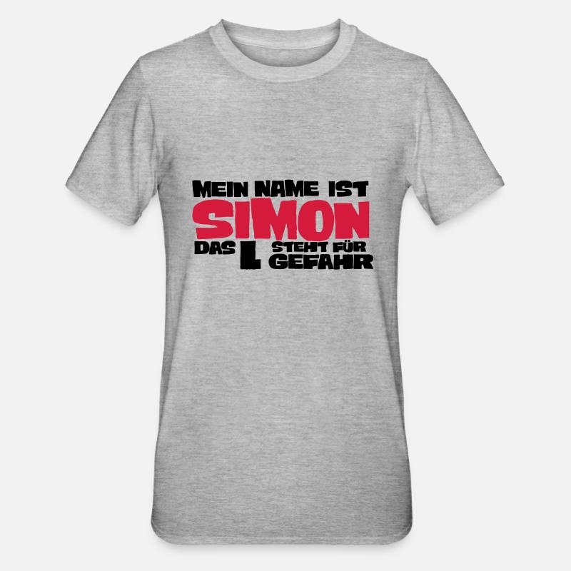 simon - T-shirt polycoton Unisexe - gris chiné