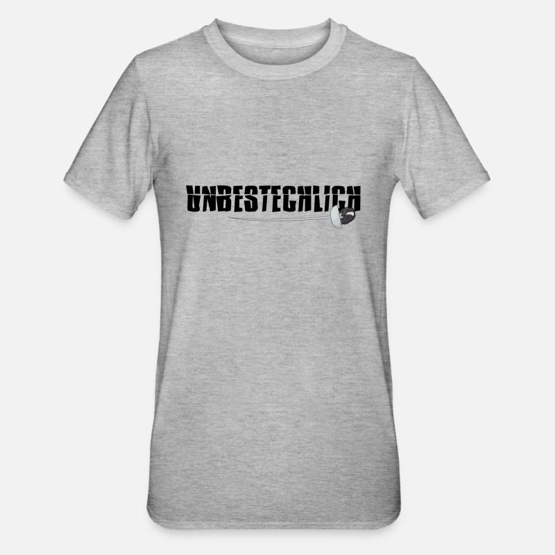 fechter unbestechlich fechter florett - Unisex Polycotton T-Shirt - Grau meliert