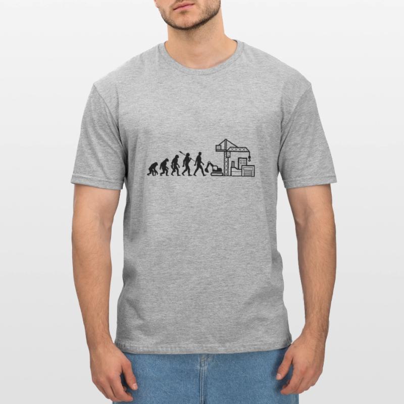 Evolution - Chantier de construction - Ouvrier de la construction T-shirt polycoton Unisexe