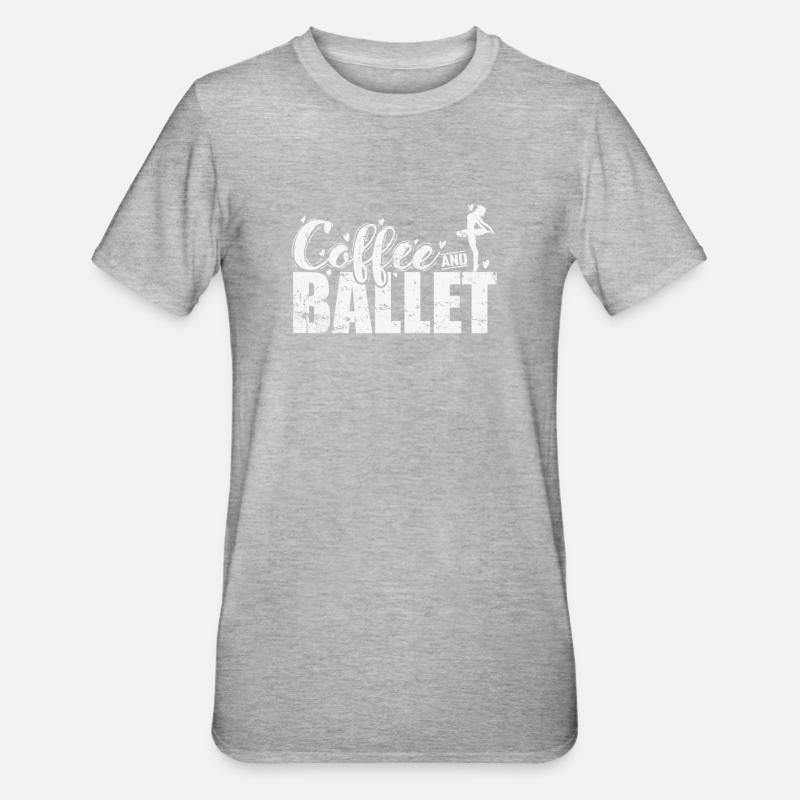 Café et ballet - T-shirt polycoton Unisexe - gris chiné