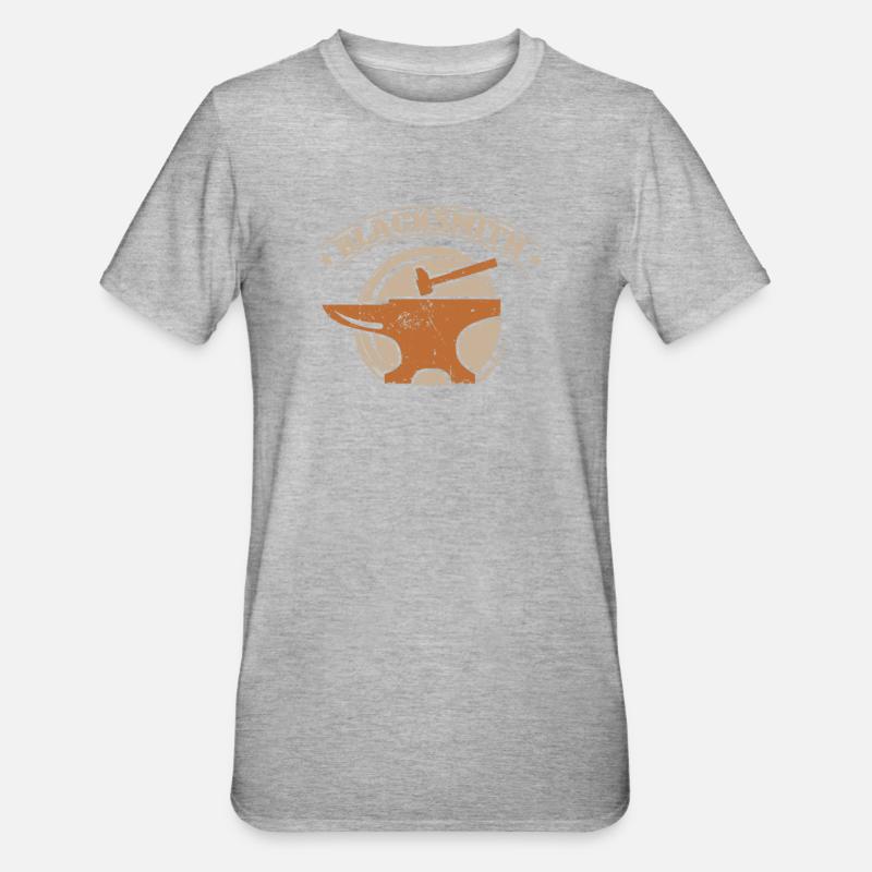 Blacksmith harter Beruf - Unisex Polycotton T-Shirt - Grau meliert