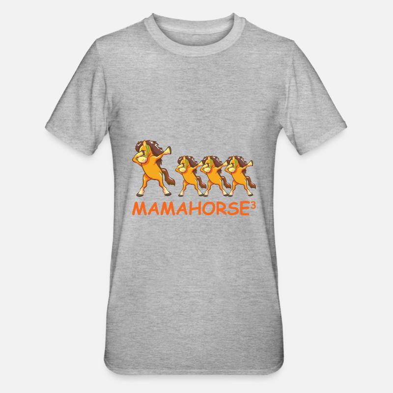Schwanger werdene Mutter Drillinge Pferd - Unisex Polycotton T-Shirt - undefined