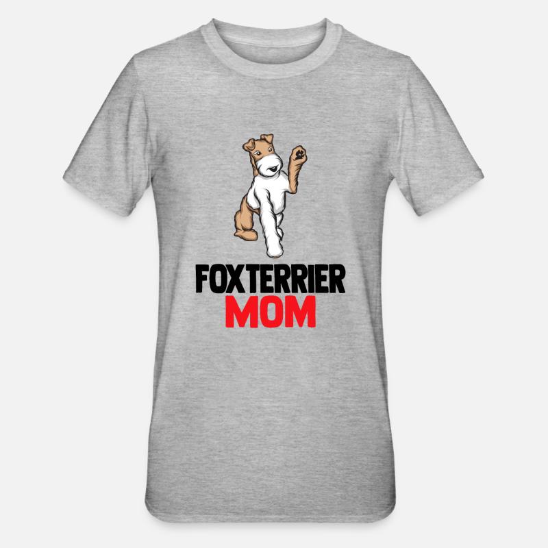 Foxterrier - Unisex Polycotton T-Shirt - Grau meliert