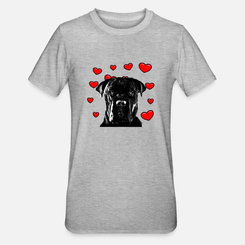 Cane Corso - Unisex Polycotton T-Shirt - Grau meliert