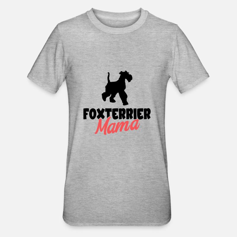 Fox-terrier - T-shirt polycoton Unisexe - gris chiné