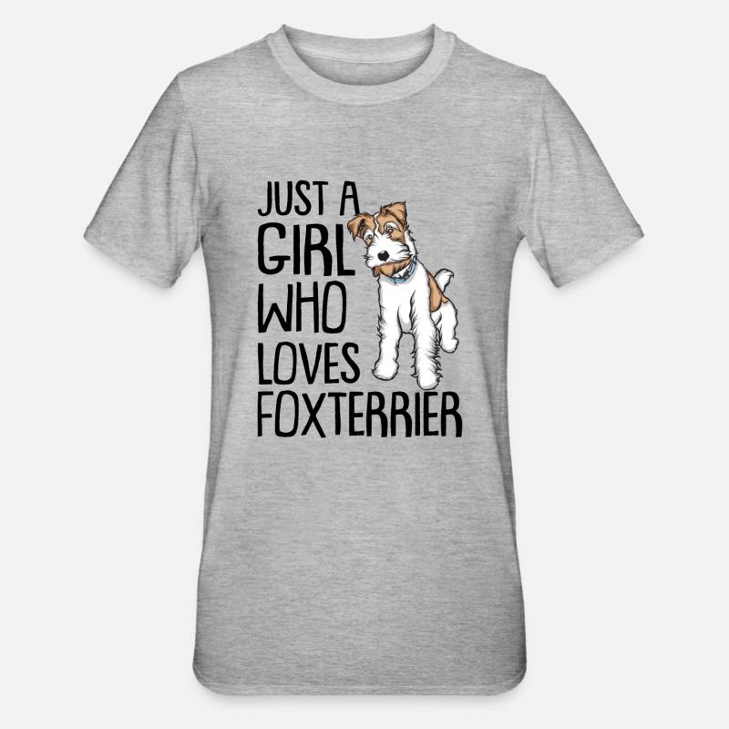 Fox-terrier - T-shirt polycoton Unisexe - gris chiné