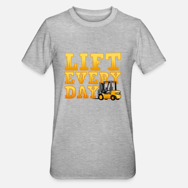 Gabelstapler - Unisex Polycotton T-Shirt - Grau meliert