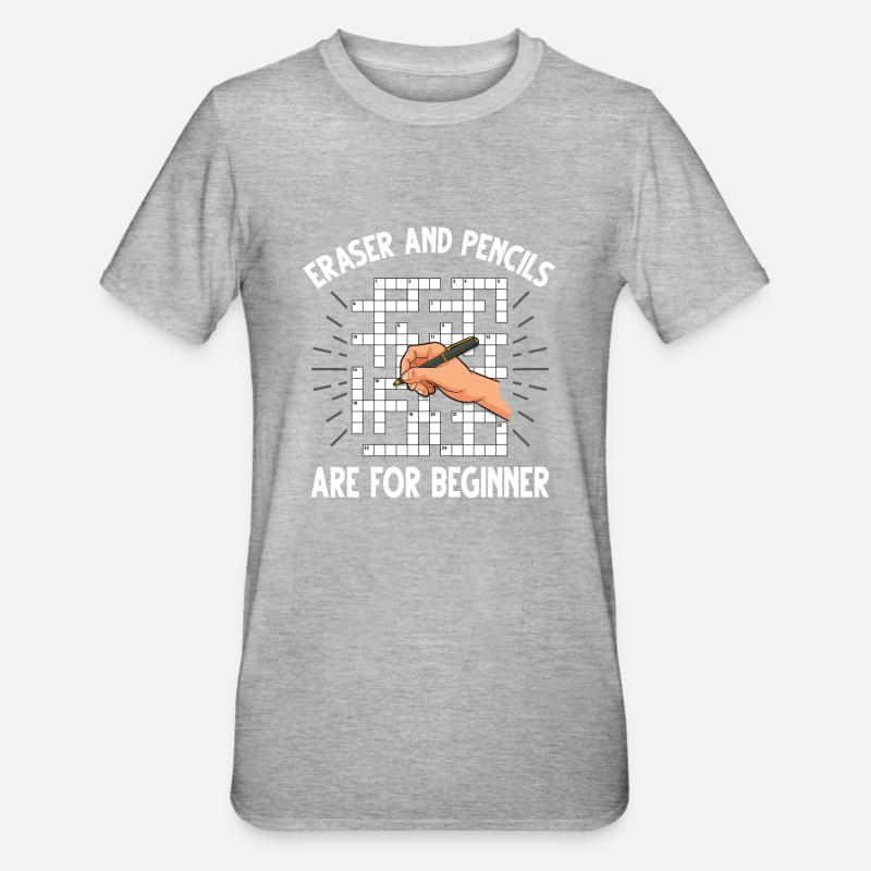 Solve crossword puzzles - Unisex Polycotton T-Shirt - heather grey