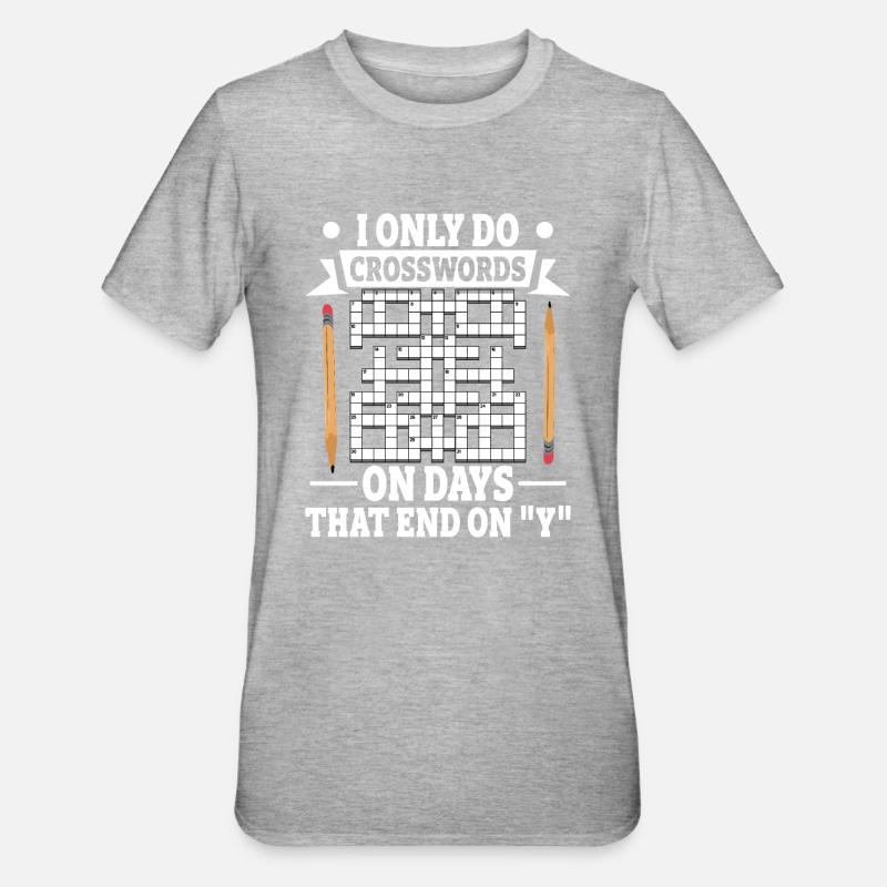 Solve crossword puzzles - Unisex Polycotton T-Shirt - heather grey