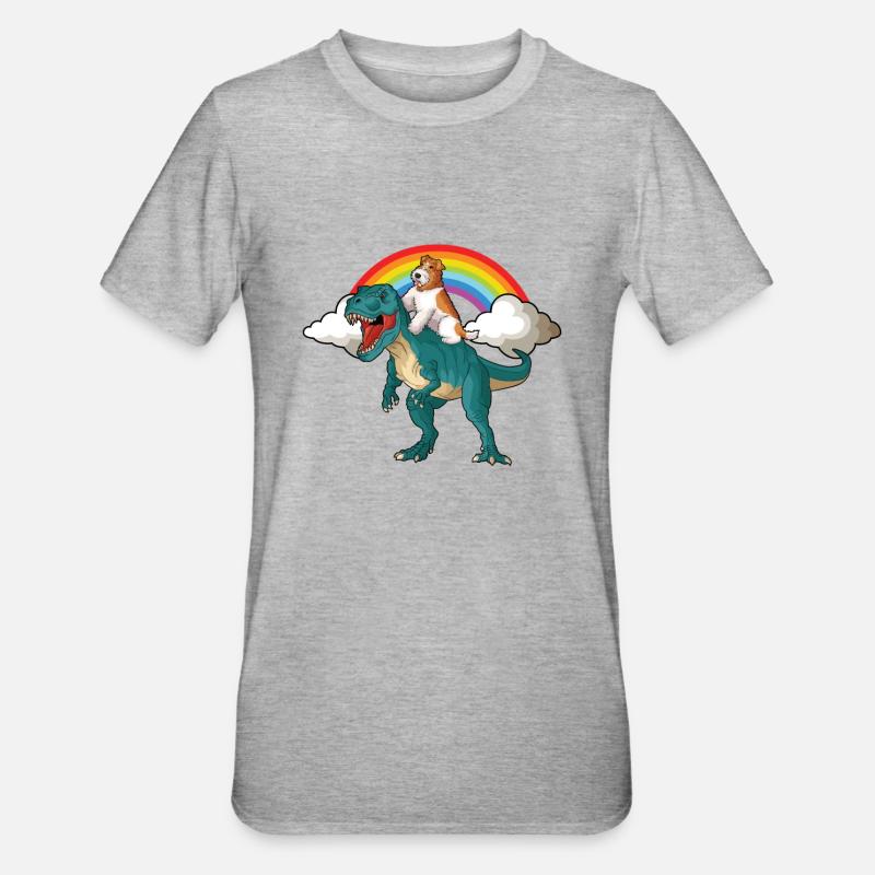 Drahthaar Foxterrier Hund - Unisex Polycotton T-Shirt - Grau meliert