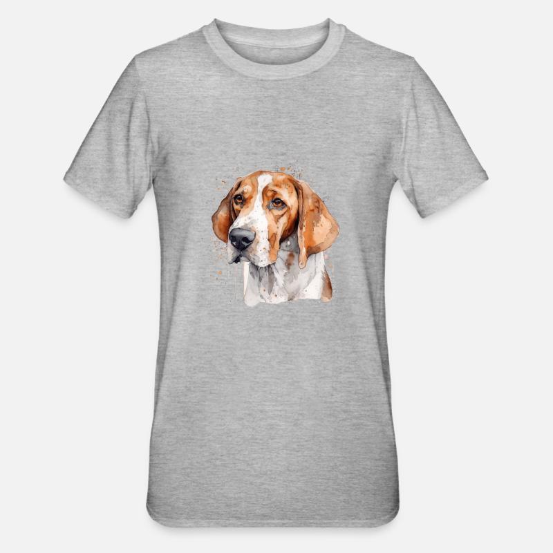 Foxhound d’Amérique - T-shirt polycoton Unisexe - gris chiné