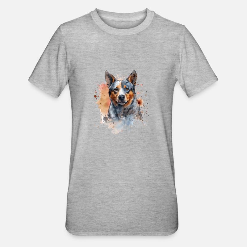 Bouvier australien - T-shirt polycoton Unisexe - gris chiné