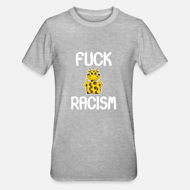 Putain de racisme - T-shirt polycoton Unisexe - gris chiné