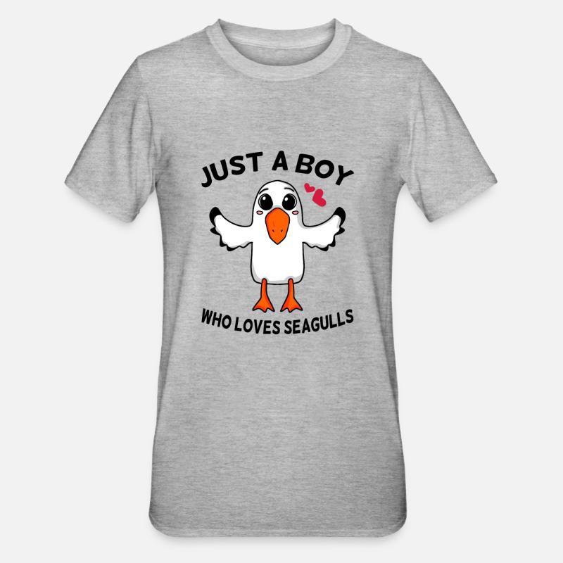 Möwe - Unisex Polycotton T-Shirt - Grau meliert