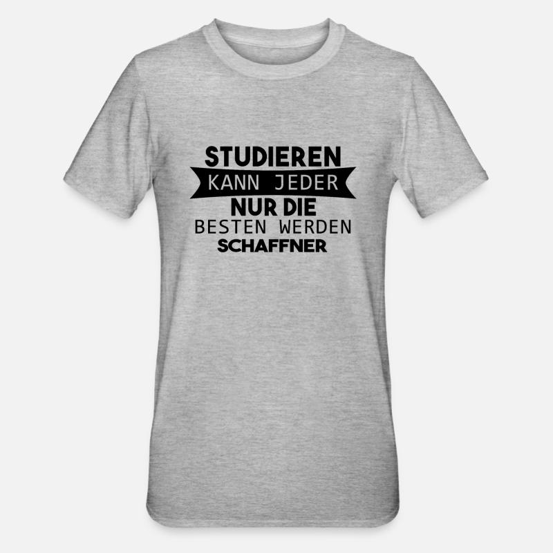 Schaffner Geschenk - Unisex Polycotton T-Shirt - Grau meliert