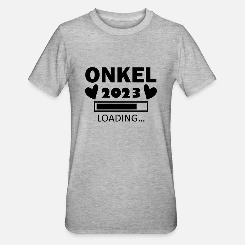 Onkel 2023 Loading - Unisex Polycotton T-Shirt - Grau meliert