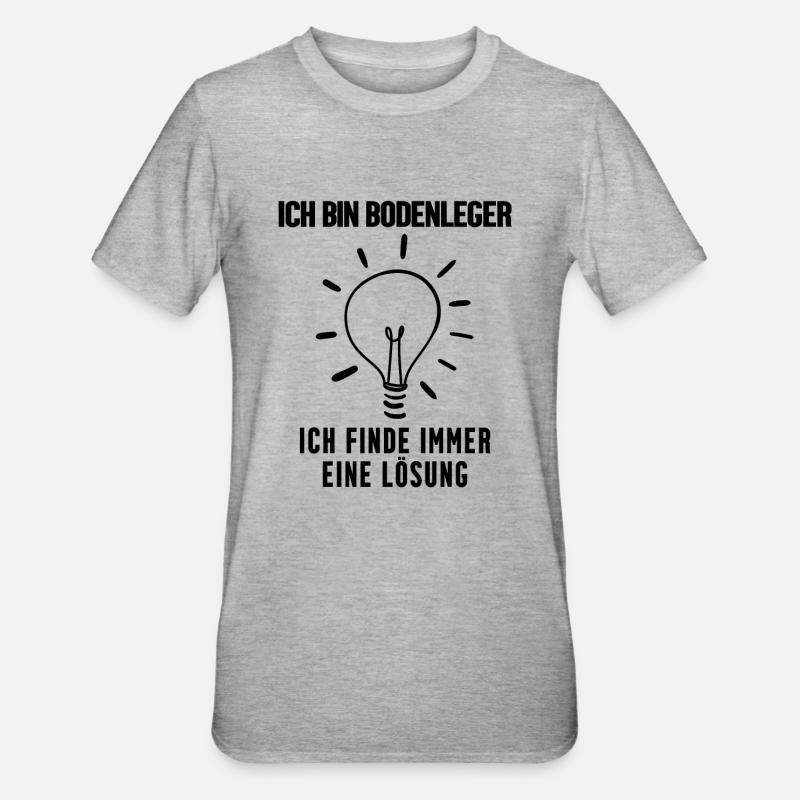 Bodenleger - Unisex Polycotton T-Shirt - Grau meliert