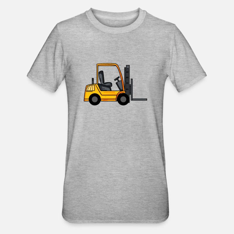 Gabelstapler - Unisex Polycotton T-Shirt - Grau meliert