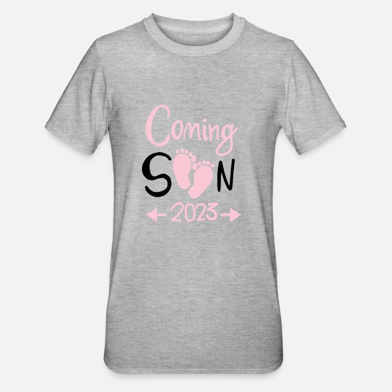 Enceinte 2023 - T-shirt polycoton Unisexe - gris chiné